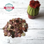 Botones de madera flor