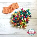 Bolsa de cuentas de madera de 8 colores