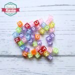 Letras en cubo colores suaves (Surtidas)
