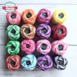 Set de 16 ovillos de hilos perle algodón matizados