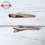 Pinzas plateadas para cabello
