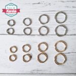 Argollas mosquetón doradas y plateadas en diferentes medidas