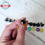 Ojos de seguridad glitter (mirada lateral o luna)