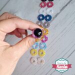 Ojos de seguridad glitter con destellos (mirada lateral o luna) - Imagen 2